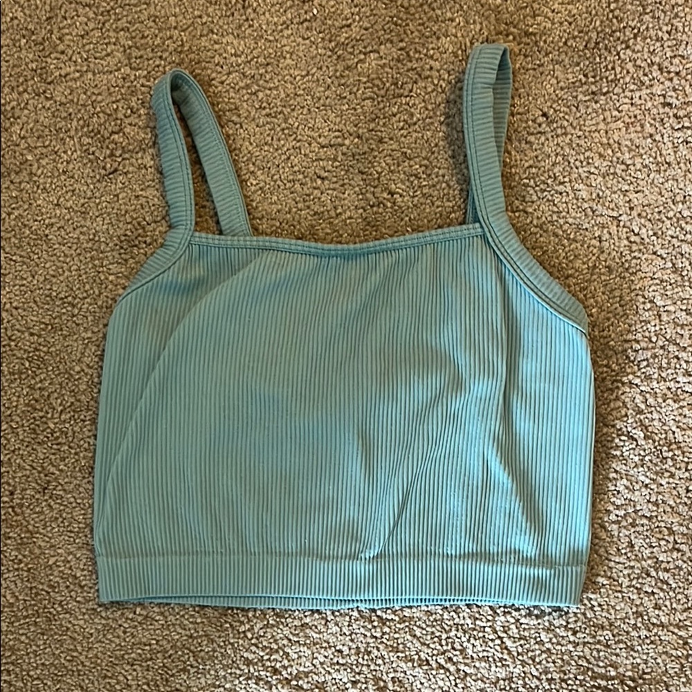 Target Green Fitted Crop Tank Top